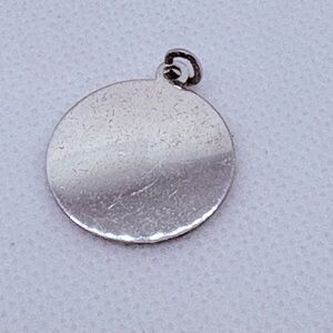 VINTAGE JB STERLING SILVER CHARM DISK NO ENGRAVING 7/8”  2.7 Gm